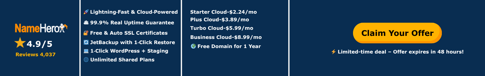Name Hero Tested Web Hosting Review